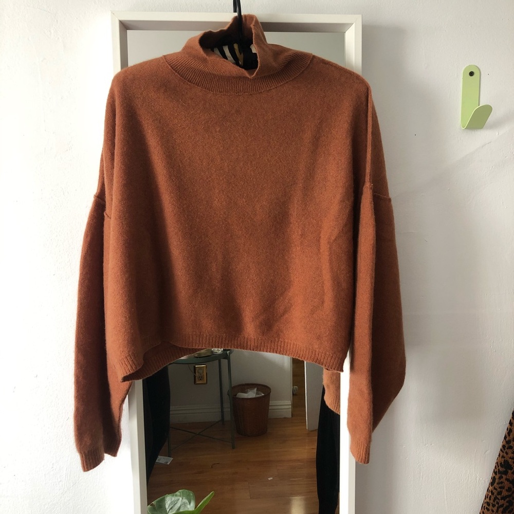 Free People Cropped Cashmere Sweater